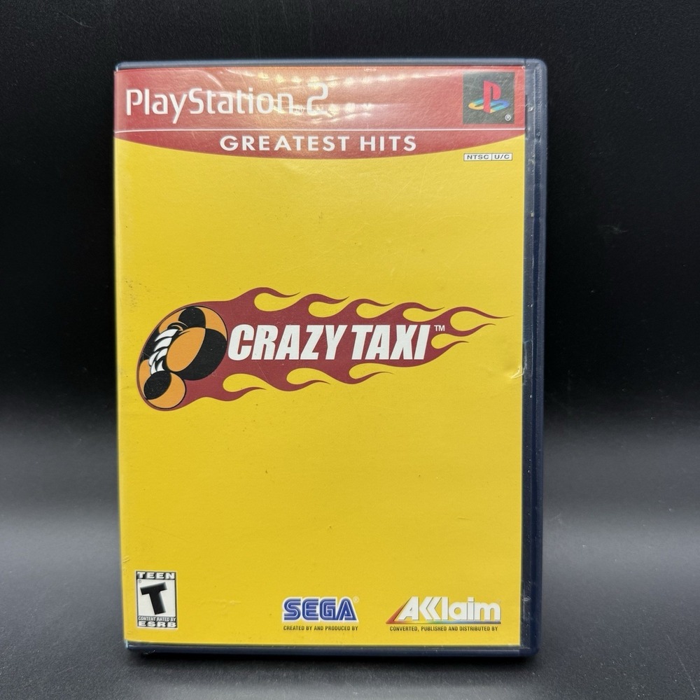 Crazy Taxi Greatest Hits Sony PlayStation 2 PS2 Acclaim T Teen Racing CIB Untest